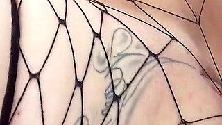 Blonde slut gets fucked hard at gangbang bukkake party