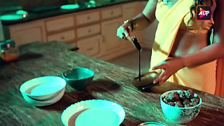 Indian pair celebrating their anniversary inside bedroom