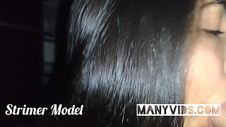 The Little Bitch Swallows Her Giant Dick