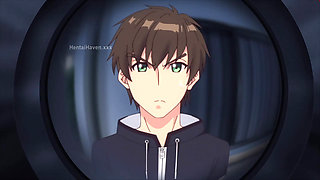 Yoasobi Gurashi fingering in her ass in front of his friend