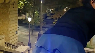 I'm Walking Around Paris in a Micro Skirt with an Anal Plug, Right in Front of the Eiffel Tower