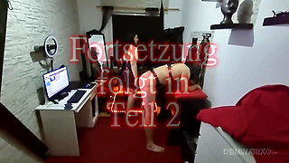 Mature Domme Commands Masked Slave to Bend Over Exposed
