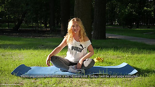 Sexy Russian Girl Smoking Cigarette Relaxed Outdoors