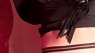 Tied Down with a Big Dildo on a Fucking Machine While Steadily Masturbating the Clit