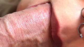 Extreme Close-up Cock Sucking