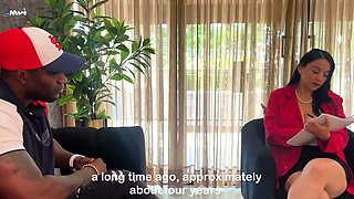 Family therapy with busty psychologist ends in hardcore
