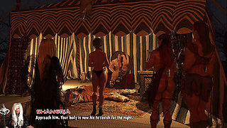 Deirora Swallows Conan First - Then Hoisted for Rough Ass Fuck, Bed Slammed in Her Tight Pussy