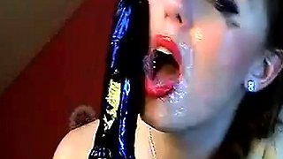Big Dildo Blowjob by Aurelie on Webcam