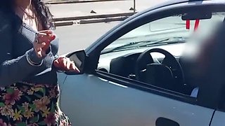 Valentino gets a blowjob from Vestani, his car turned into a fuckstop, while his wife films it all