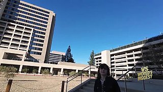 Tiny White Babe with Huge Ass Takes Massive Cock - Rough Fuck & Big Cumshots - Nala Nova vs Giant Dick