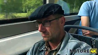 Mature4k. hot and leaking xxx in the bus