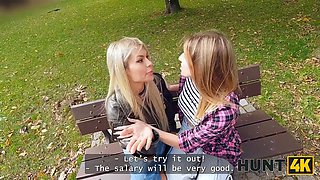 Hunt4k. 2 hot russian lesbians came on a job audition and accomplished sexual venture with a stranger