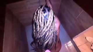 Intense Ebony Latina Shower Sex