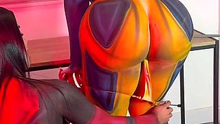 Sexy Latinas(2K) - Busty Latina cosplay lesbian sex and masturbation