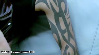 Beautiful redhead with small tits Farrah Fox gets fucked hard by a big cock - MMM100