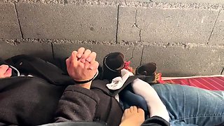 Hot amateur european foot and pantyhose fetish