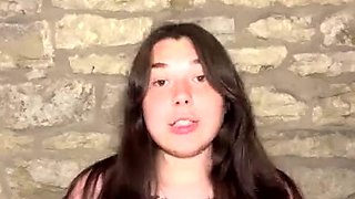 Hot brunette big boobs toying pink pussy