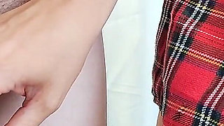 Plaid Skirt Seduction - Triple Load From My Hot Wife