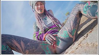 Dreadhead Horny Hippie Girl Gets Anal Fuck Outdoors By Tattooed Dick - Pov With Lily Lu