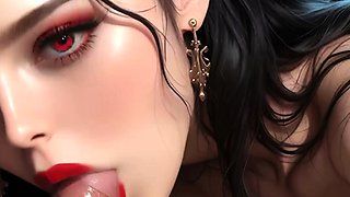 Big Tits Vampire Hottie Sucks Then Rides Hard in HQ 3D Sex