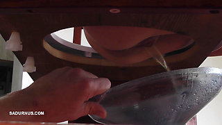 Dyanna Smokes on Her Live Toilet