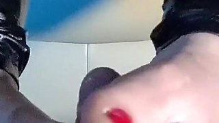 Stepmom Kira Jerks off with Her Feet