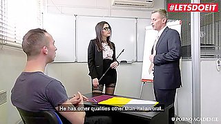 Valentina Nappi Kinky Large Butt Italian Teacher Gets Coarse Double Penetration In School Trio