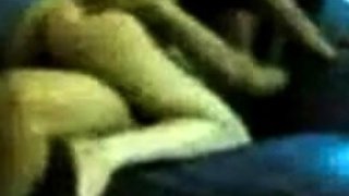 Amateur Asian Couple on a Blue Sofa