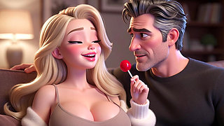 My stepfather liked how I sucked a lollipop and he put his own in my mouth