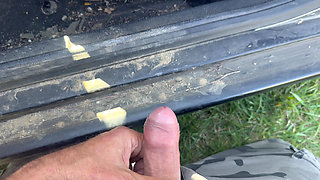 SURPRISED MASTURBATING MY PUSSY IN THE CAR - RISKY SEX