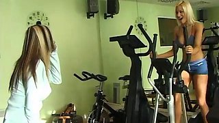 Jane + Vikki Gym les ft. Jane Whitehouse: Licking, Big Tits  Babe Porn