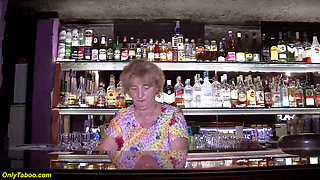 horny 79 years old grandma works in nightclub