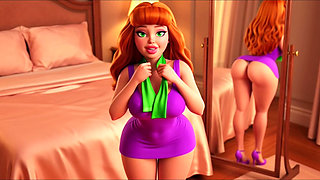 Daphne Blake Sensual Nude Bedroom Tease With Slow Provocative Moves And Direct Eye Contact To You In Cozy Warm Lights