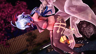 Genshin Impact -hot Spring Monster Fuck Horny Ganyu - 3D Hentai Animations
