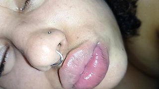 HOT CUMSHOT ON THAT LITTLE SLUTTY FACE, EAGER FOR CUM