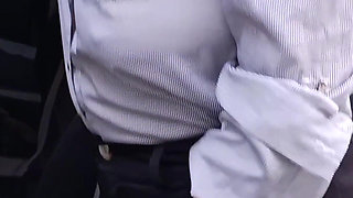 Secretary Gets Excited in Her Car by Pumping Pedals and Ends up with a Big Squirt From Masturbation
