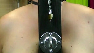 Fixed to a Pillar, He Spanks My Big BBW Tits and My Large Nipples, It Just Turns Me on.