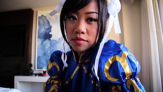 Amateur Asian girls in a very hot blowjob pov