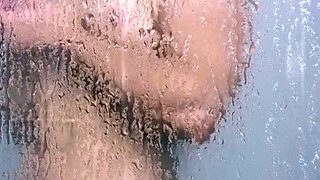 Amateur shower and masturbation