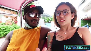 Big-boobed Thai COUGAR multiracial 3 way