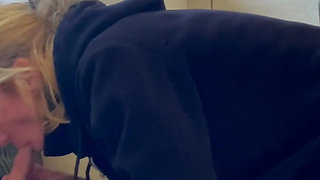 Hot Wife Blowjob to the Plumber in My Kitchen