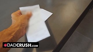 Messy old stepfather makes his daughter-in-law work her teen cunt off to let her take the car - teamskeet