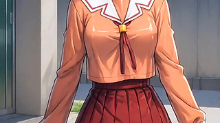 Anime girls dancing