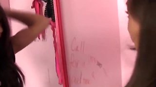 Petite Brunette Sucks Big Glory Hole Cock - Ariel Rose