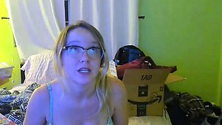 Blonde Teen In Solo Striptease Fun