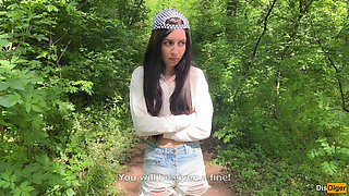 Graffiti Drawing Hooligan Punished by Cock in the Woods - Cum in Panties