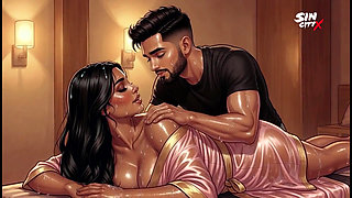 Horny Office Aunty Priya Seduced by Young Masseur - Full Massage Fuck
