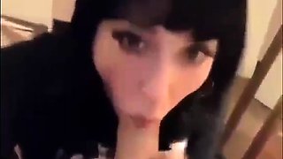 Extreme amateur brunette pov blowjob