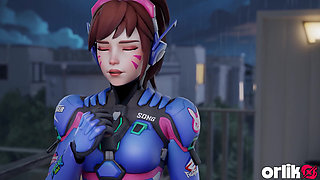 Hot D.va BBC Deepthroat Service & Tight Pussy Fuck in Condom - 3D Overwatch Animation