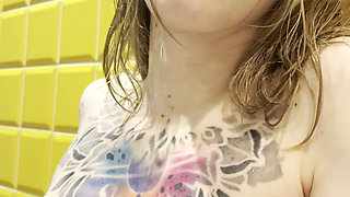 Roommate Caught Me Showering and Made Me Cum with Fingers